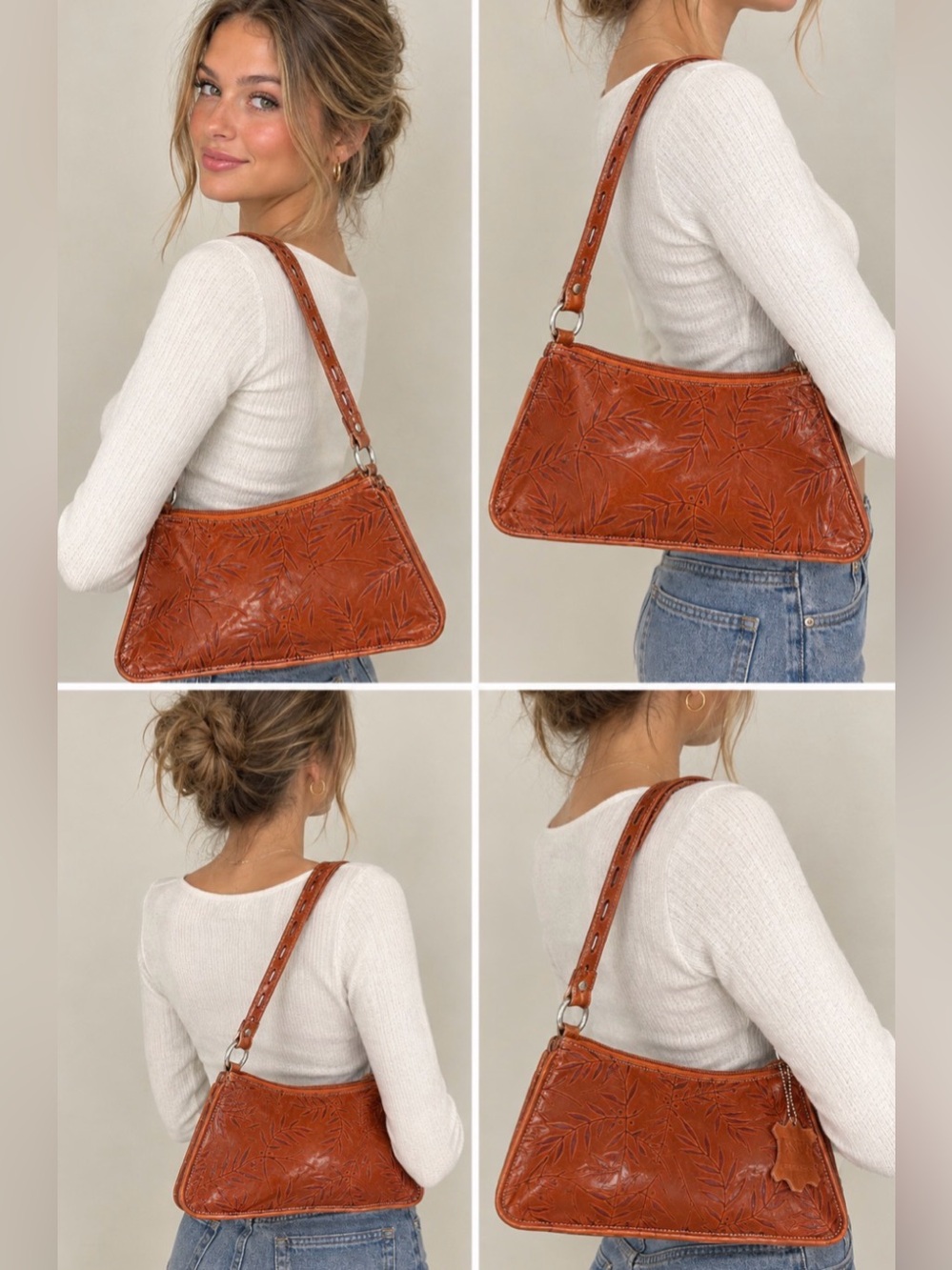 Vintage Y2K Jessica Genuine Leather Brown Shoulder 🤎